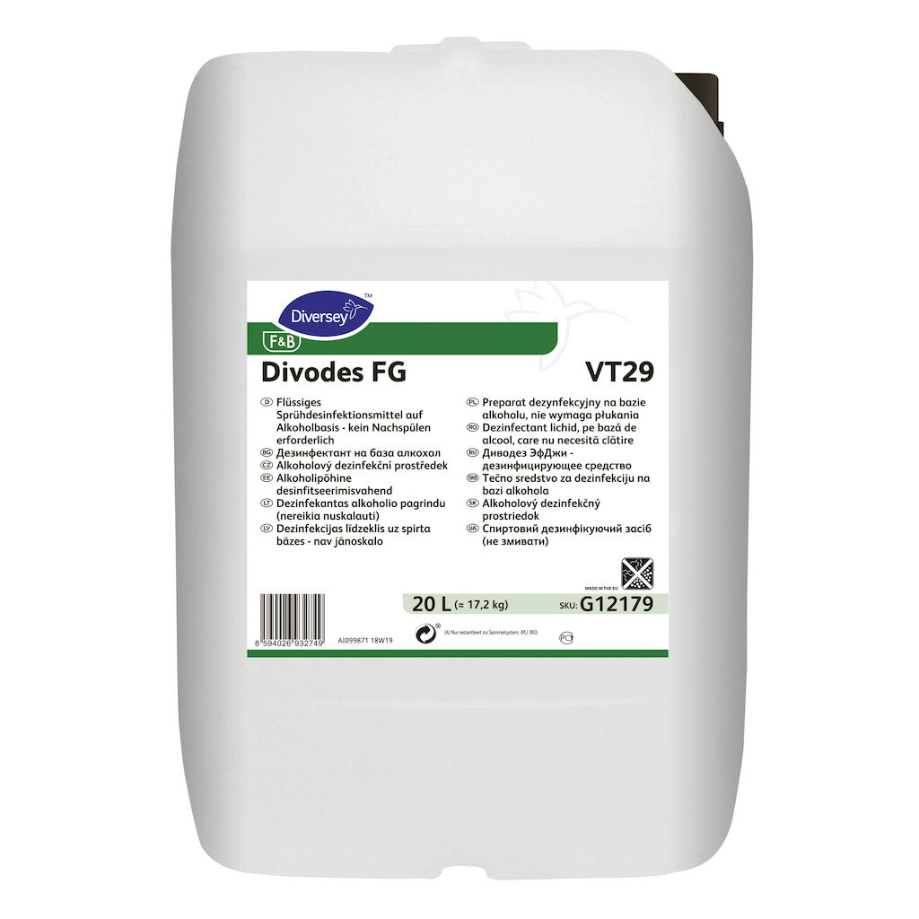 Divodes FG VT29 20L - Alkoholový dezinfekční prostředek